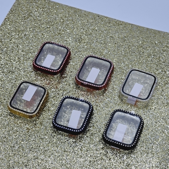 Apple Watch Bling Cases with Built-in Tempered Glass Screen Protectors 44mm - Picture 7 of 13
